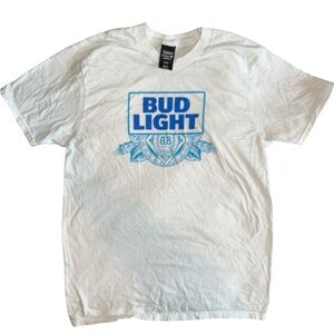 White and Blue Bud Light Men's T-Shirt